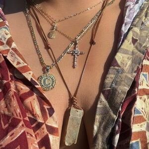 Prehnite Stone Pendant Necklace